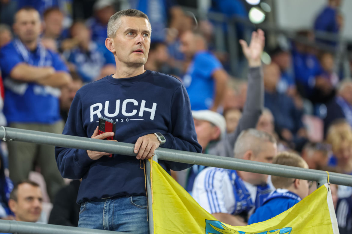 Kibice na meczu Ruch Chorzów - Stal Mielec