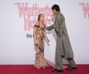 Jacob Elordi i Margot Robbie na premierze Wichrowych Wzgórz