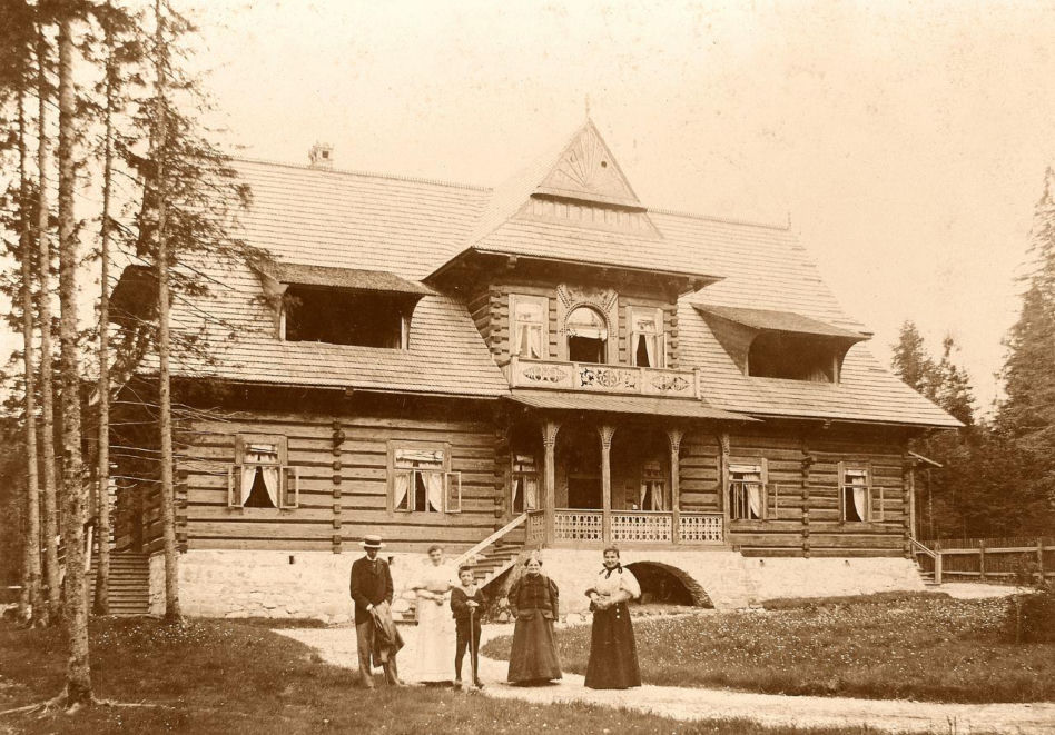 Willa Korwinówka  (później Oksza) po zakończeniu budowy (fot. 1896)