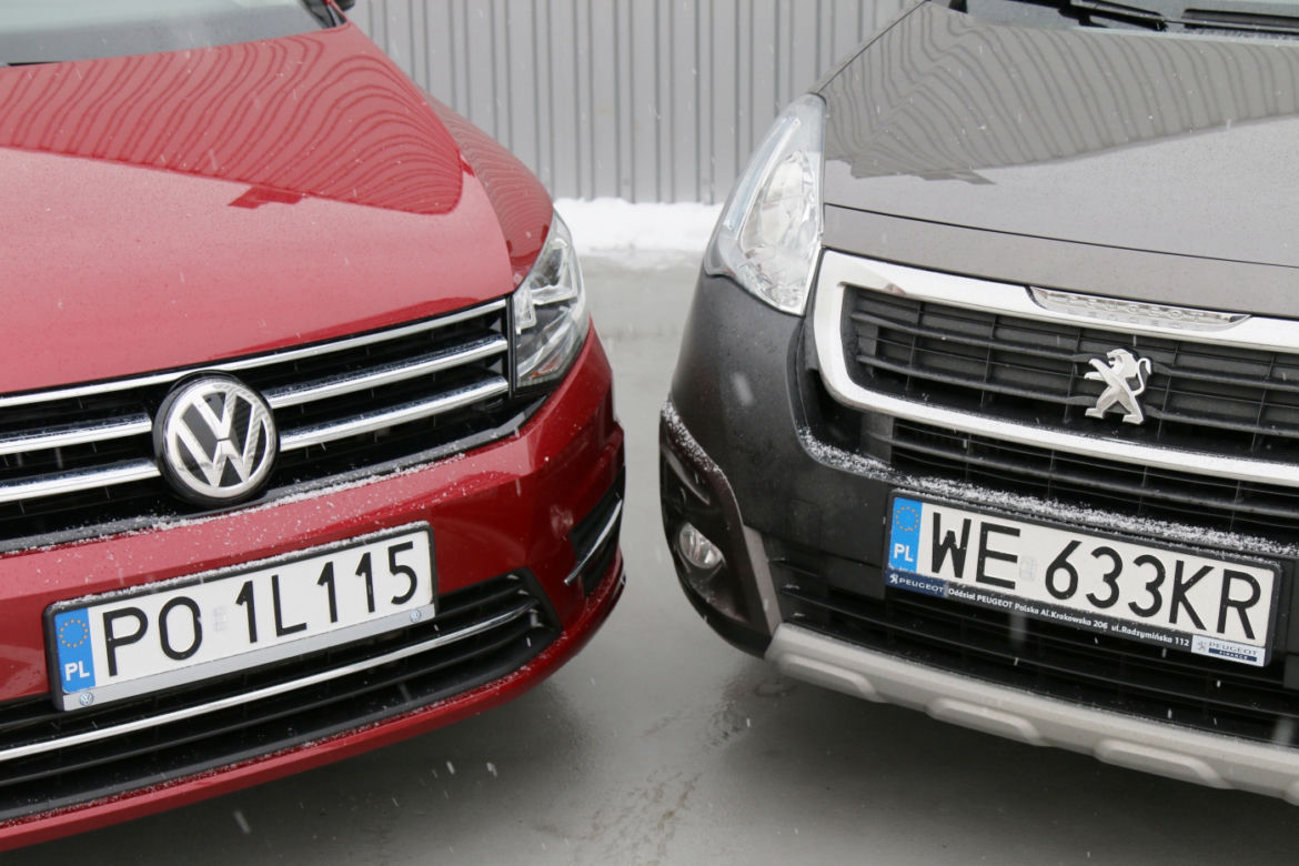 Volkswagen Caddy Trendline 2.0 TDI vs. Peugeot Partner Tepee 1.6 BlueHDi