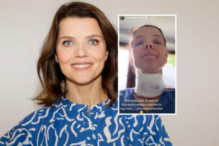 Joanna Jabłczyńska z opatrunkiem na szyi. Aktorka zmaga się z problemami zdrowotnymi i apeluje o profilaktykę