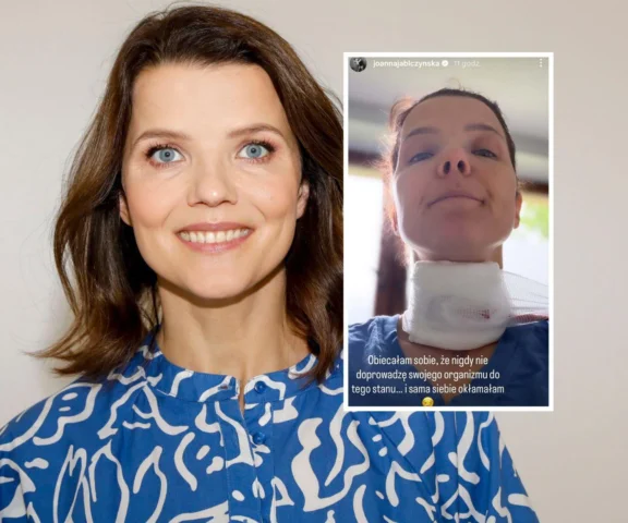 Joanna Jabłczyńska pokazała zdjęcie z opatrunkiem na szyi