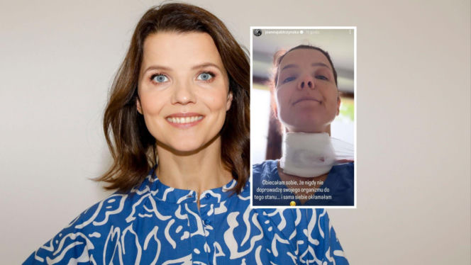 Joanna Jabłczyńska z opatrunkiem na szyi. Aktorka zmaga się z problemami zdrowotnymi i apeluje o profilaktykę