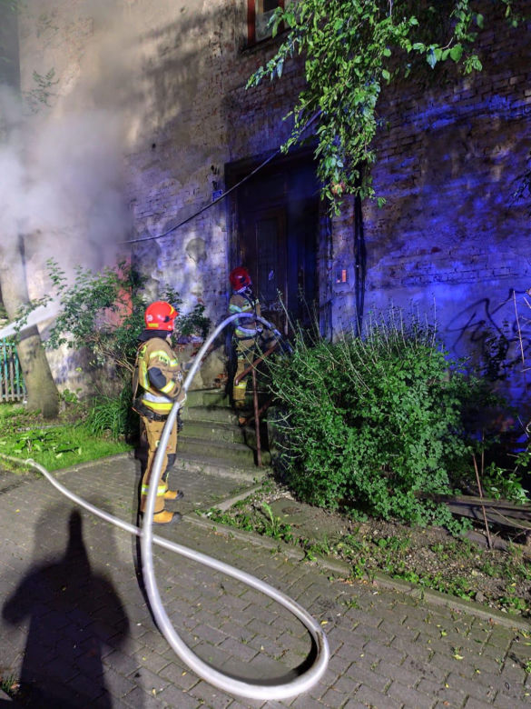 Pożar budynku wielorodzinnego w Bielsku-Białej