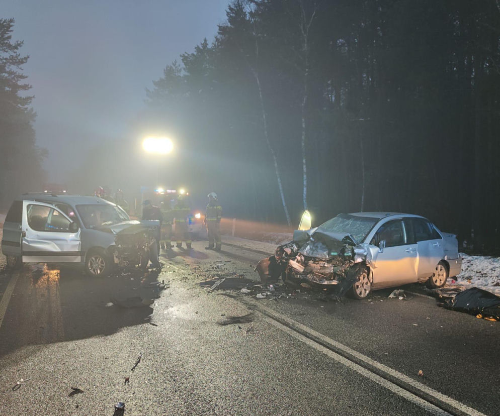Śmiertelny wypadek koło Bełchatowa. Jedna osoba nie żyje, druga w szpitalu