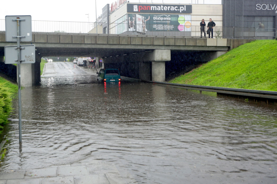 Zalany Kraków po ulewach