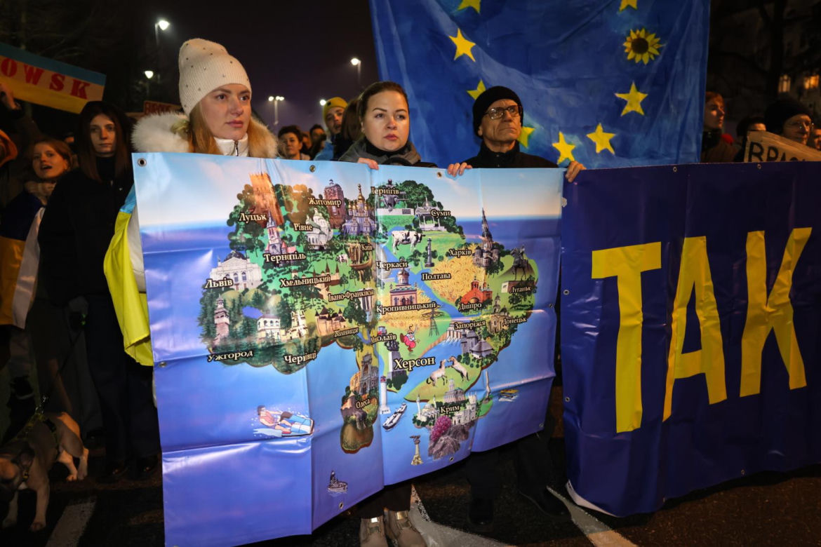 Manifestacja "Dziękujemy, Ukraino!" w Warszawie (24.02.2025)