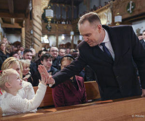 Para prezydencka kolędowała z góralami w Koniakowie