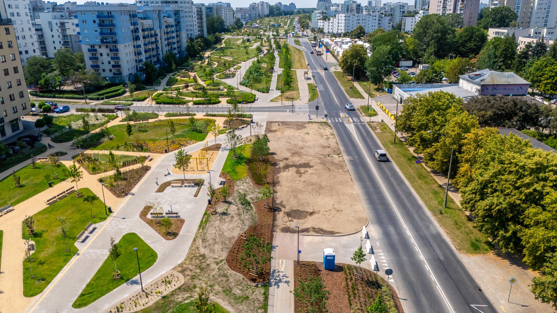 Park nad Południową Obwodnicą Warszawy w Warszawie