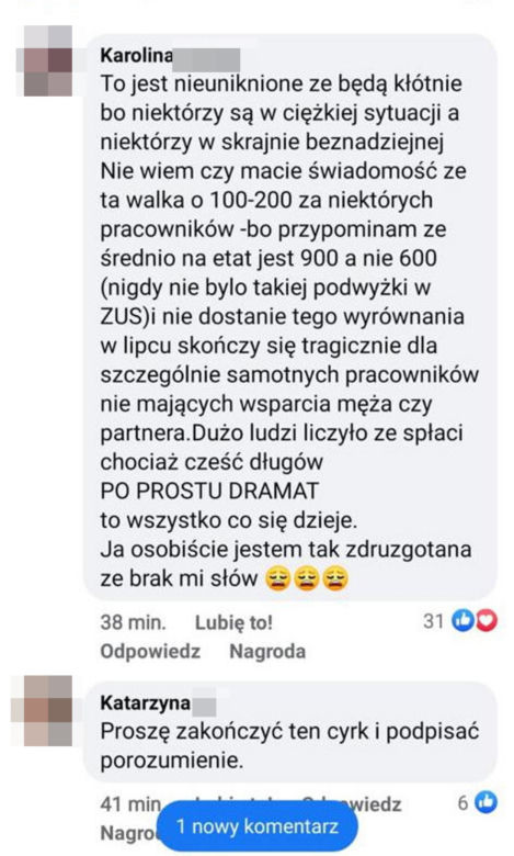 konflikt związkowców  w ZUS