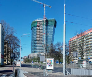Budowa Hanza Tower - kwiecień 2020