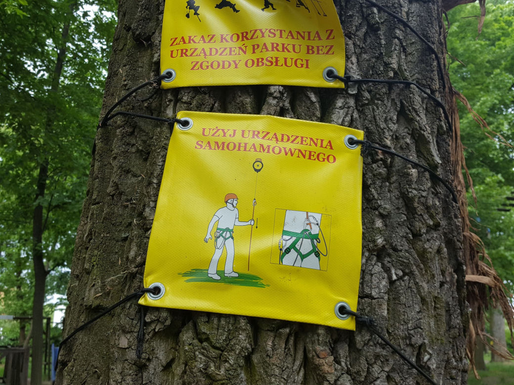 Park Linowy "Tarzan" w Lesznie na kilka dni przed otwarciem
