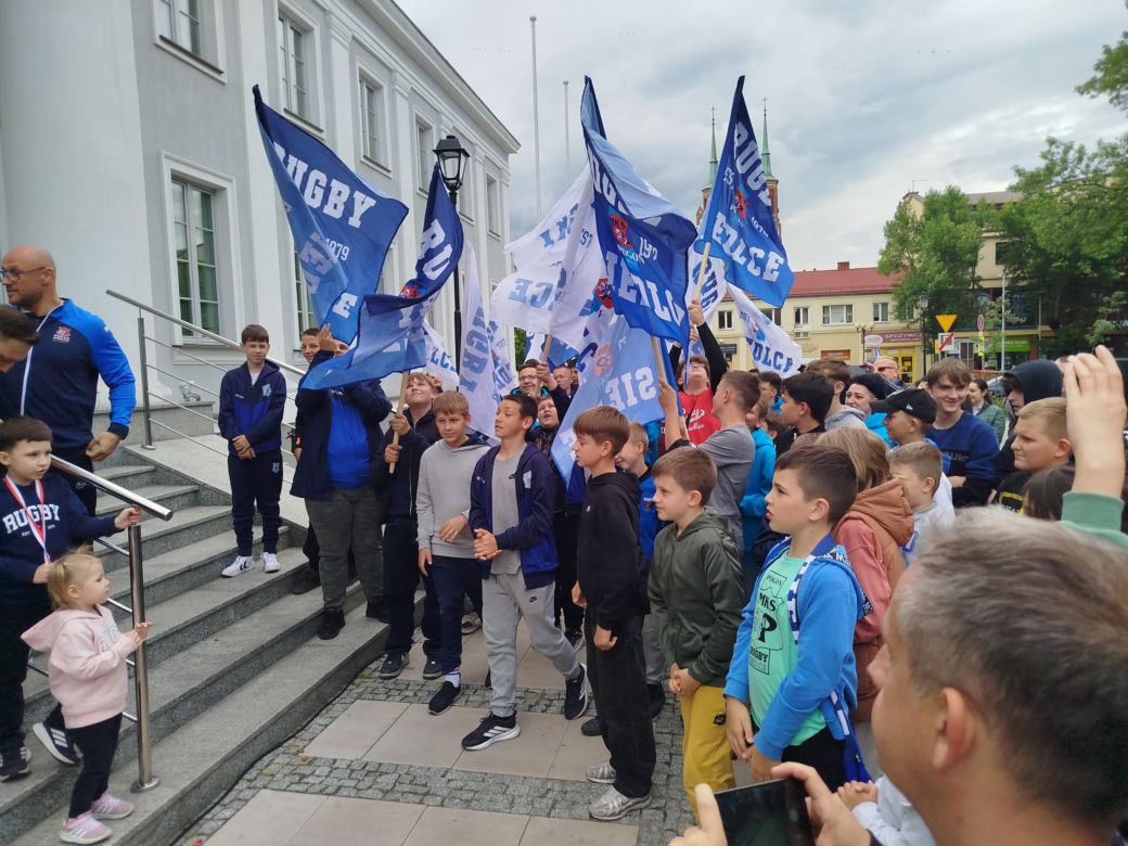 Społeczność sportowców i kibiców rugby z Siedlec uczciła największy z dotychczasowych sukcesów w historii klubu