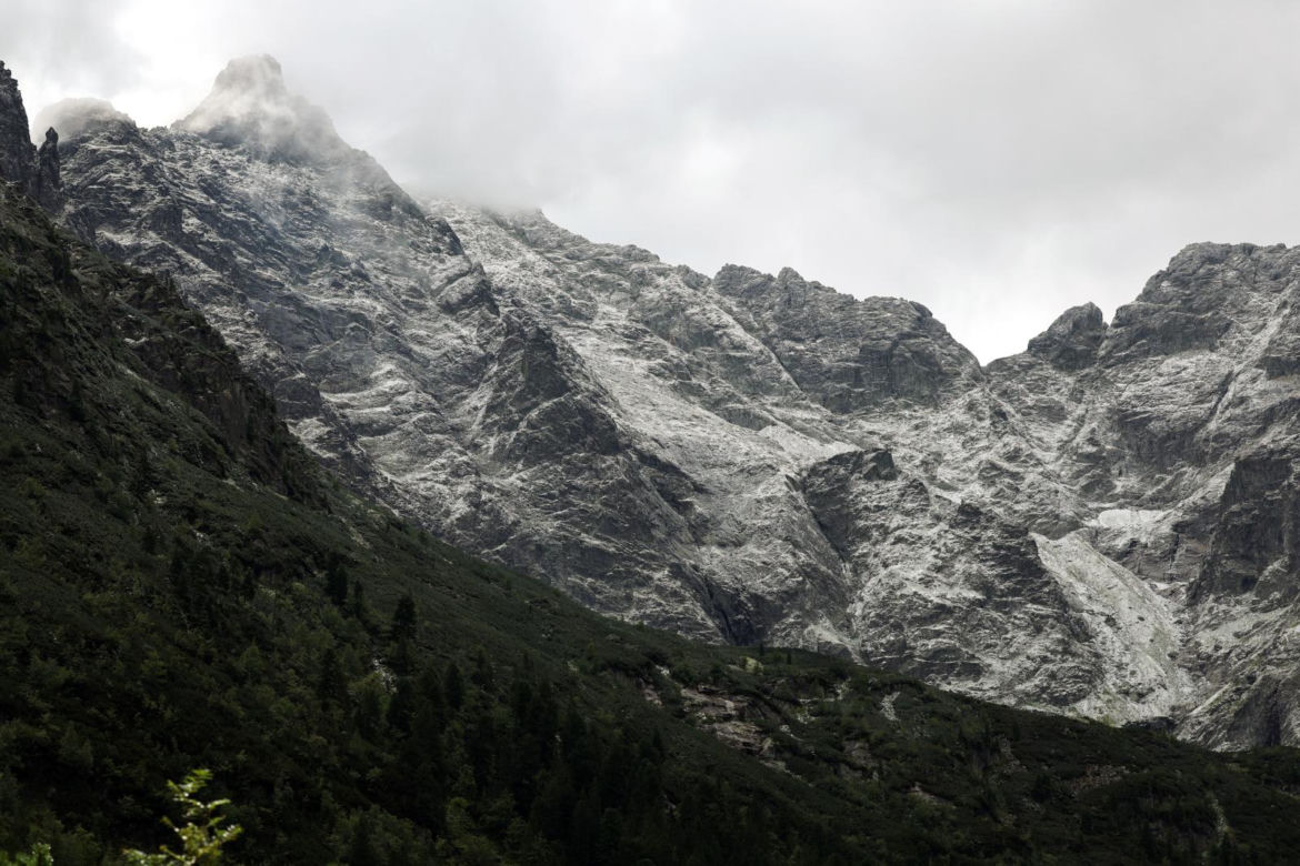Śnieg w Tatrach w sierpniu