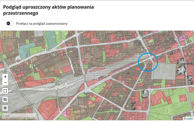 Fragment projektu planu ogólnego Warszawy
