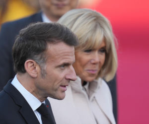 Emmanuel Macron z żoną Brigitte Macron