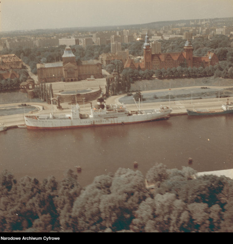 Szczecin z lotu ptaka w latach 80. XX wieku
