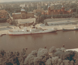 Szczecin z lotu ptaka w latach 80. XX wieku