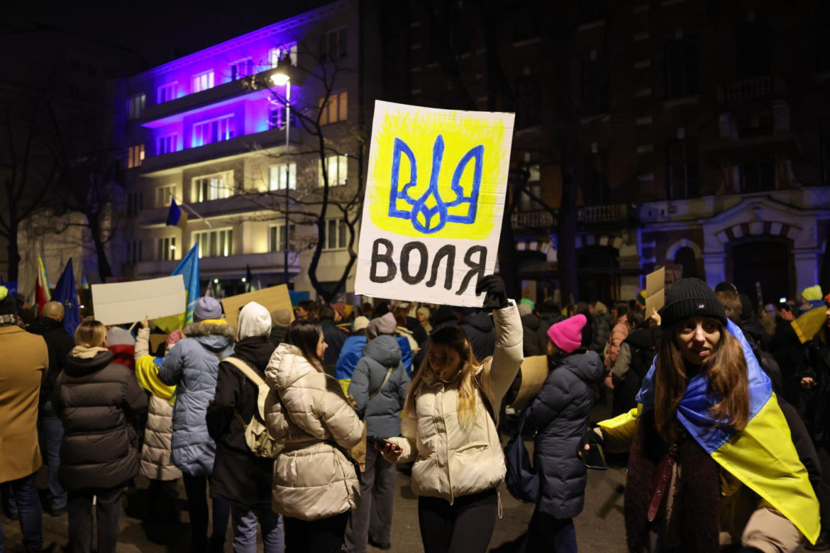 Manifestacja "Dziękujemy, Ukraino!" w Warszawie (24.02.2025)