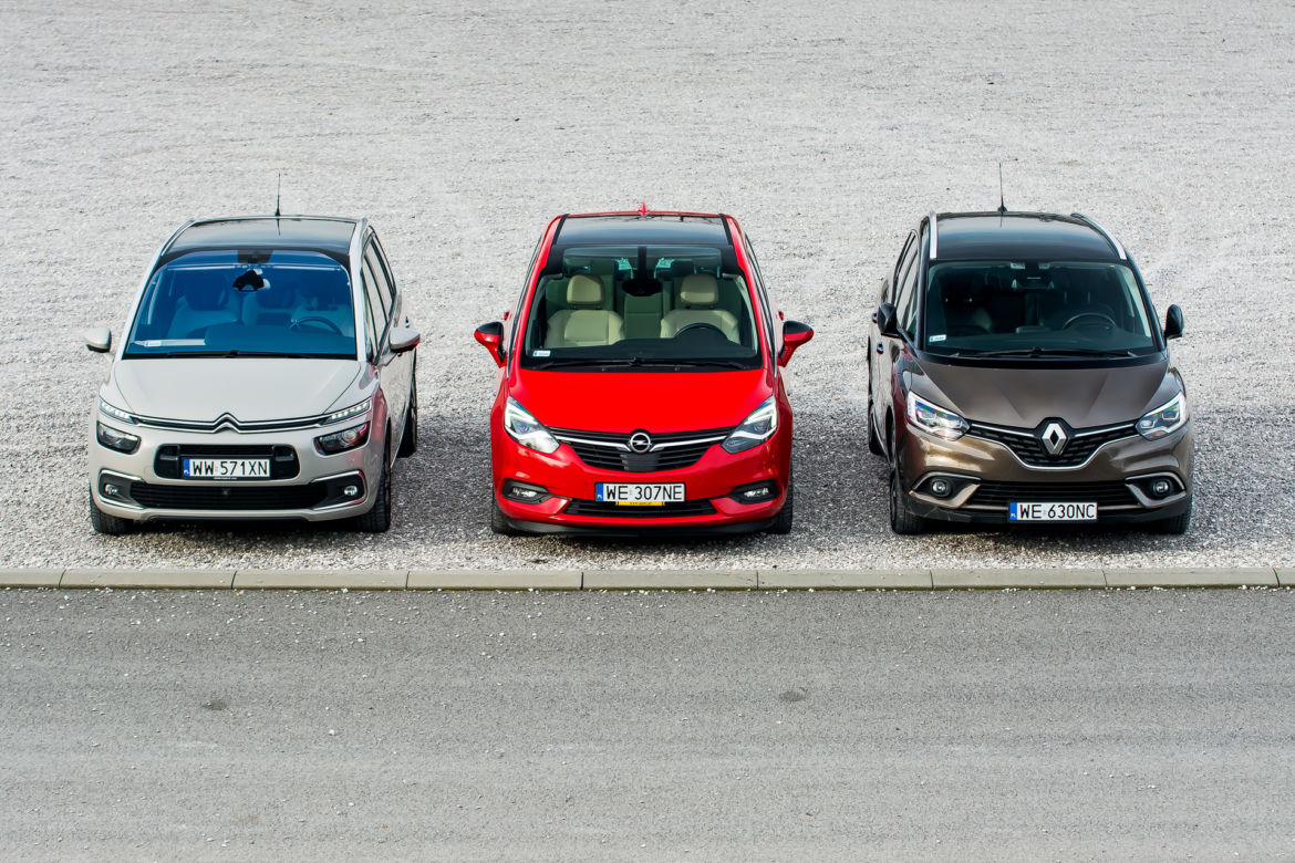 Renault Grand Scenic, Opel Zafira, Citroen Grand C4 Picasso