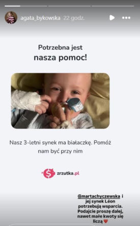 Synek Marty Chyczewskiej choruje na białaczkę