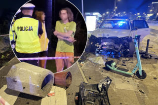 Jadąc BMW staranował przystanek. Wcześniej stracił prawo jazdy