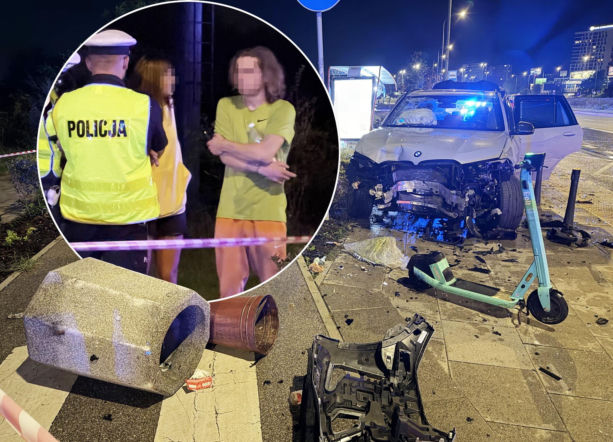 Jadąc BMW staranował przystanek. Wcześniej stracił prawo jazdy