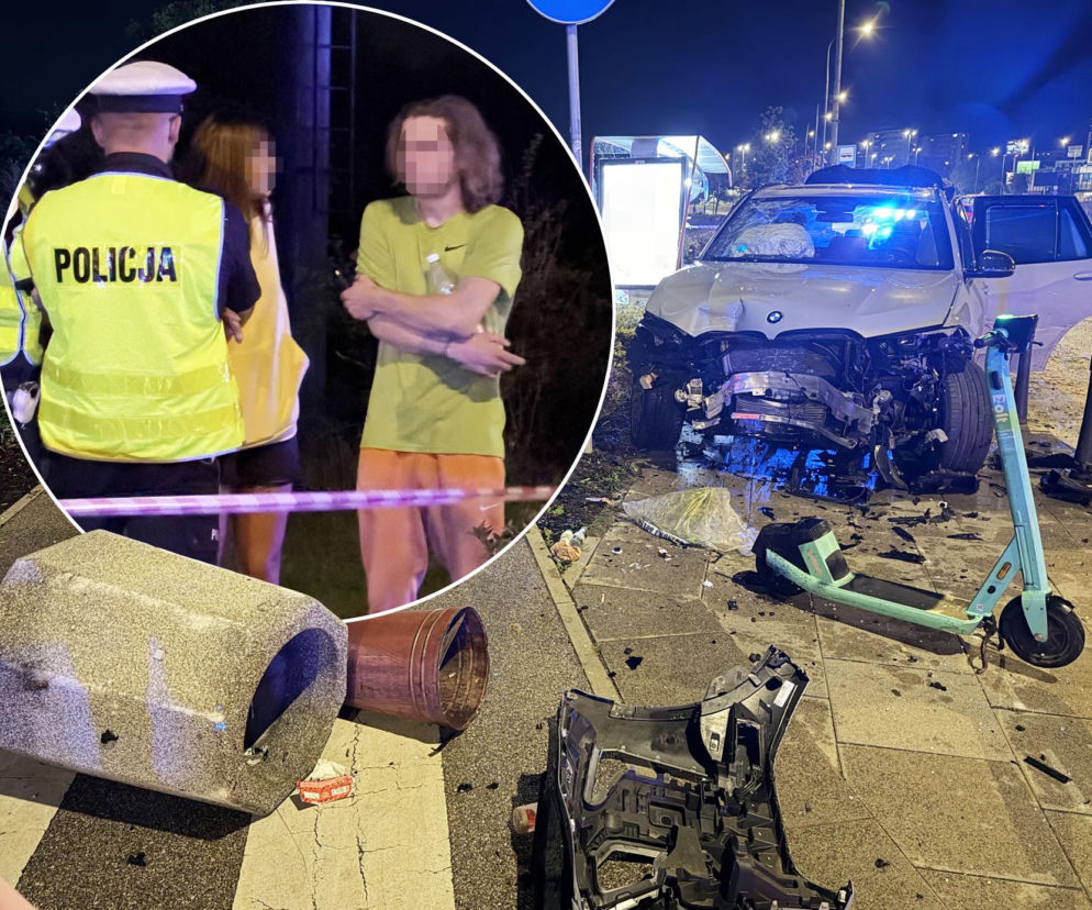 Rozpędzone BMW zmiotło przystanek w Warszawie. Szokujące doniesienia o 26-letnim kierowcy