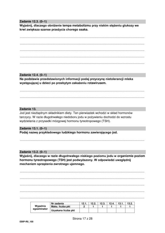 Matura 2024: biologia rozszerzona ARKUSZ FORMUŁA 2015