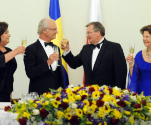 Anna Komorowska, król Karol XVI Gustaw, Bronisław Komorowski, królowa Sylwia