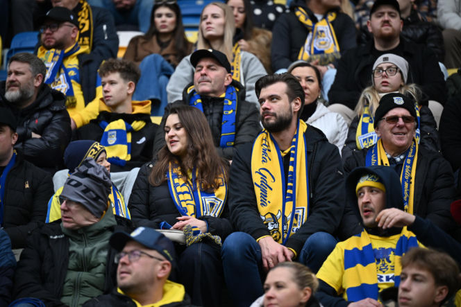 Arka Gdynia - Widzew Łódź: Zdjęcia kibiców i zawodników z meczu 25. kolejki PKO BP Ekstraklasy