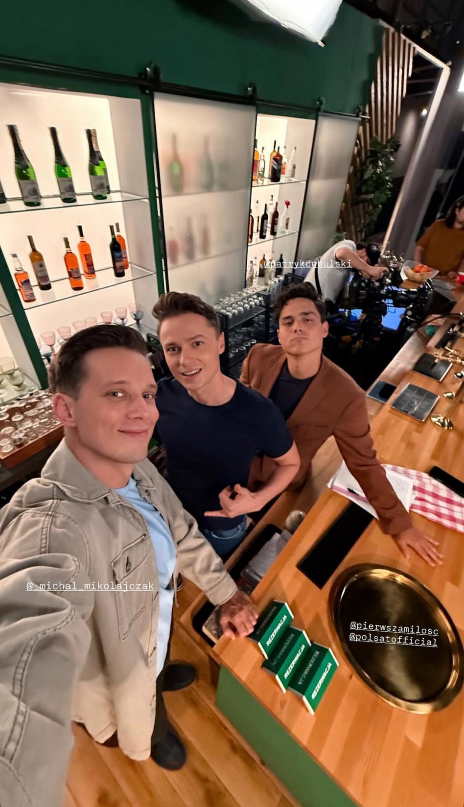 Pierwsza miłość. Borys (Patryk Cebulski), Piotrek (Michał Mikołajczak), Krystian (Patryk Pniewski)