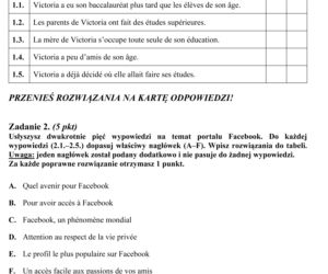 Matura francuski podstawowy 2