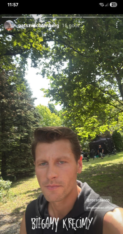 M jak miłość nowy sezon. Adam Karski (Patryk Szwichtenberg) na planie