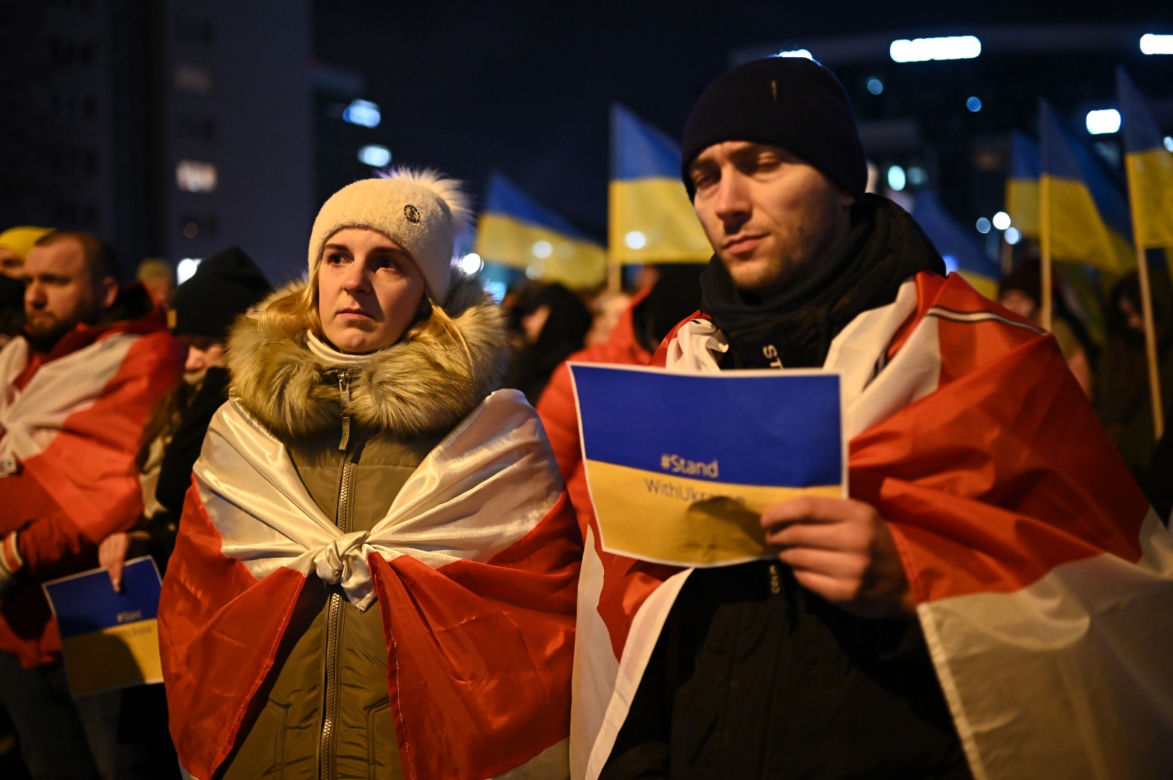 Solidarni z Ukrainą. Wielki wiec w Gdańsku