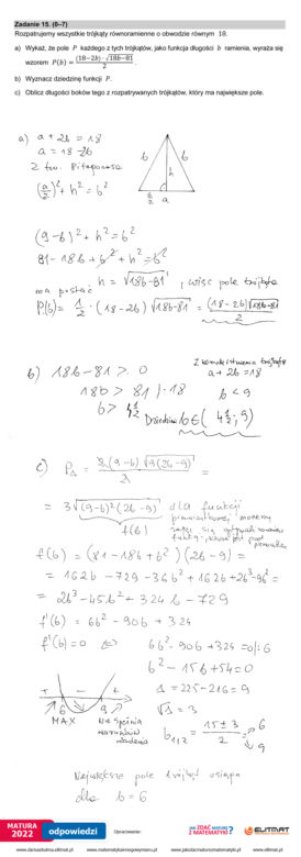 Matura 2022: matematyka. Arkusze odpowiedzi, pytania CKE. Poziom rozszerzony