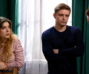 Barwy szczęścia odc. 2097. Patryk (Konrad Skolimowski), Hubert (Marek Molak), Agata (Natalia Zambrzycka)