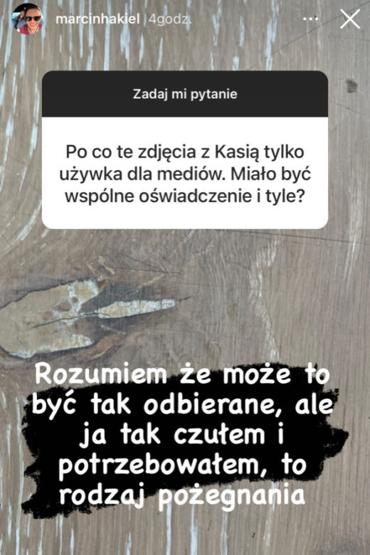 Marcin Hakiel nie wróci do Kasi Cichopek