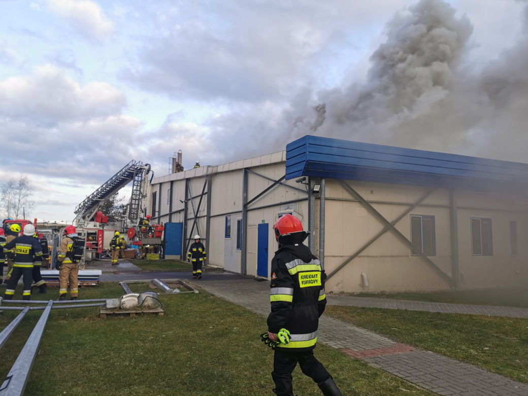 Pożar w zakładach drobiarskich w Iławie. Podsumowanie działań