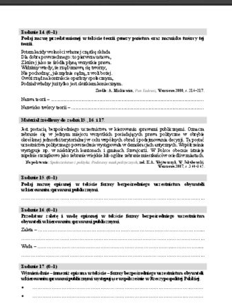 Matura rozszerzona WOS 6