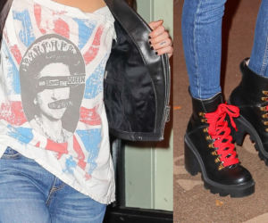 Paris Jackson w koszulce z brytyjską flagą