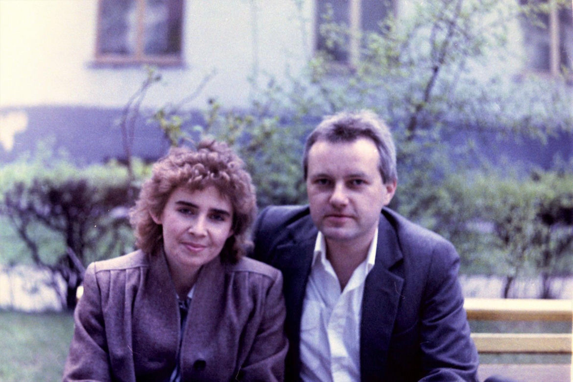 Rodzinny album Bajerów. W tle dawne Starachowice