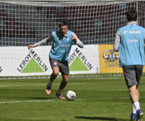 Trening reprezentacji Polski przed meczem ze Szwecją