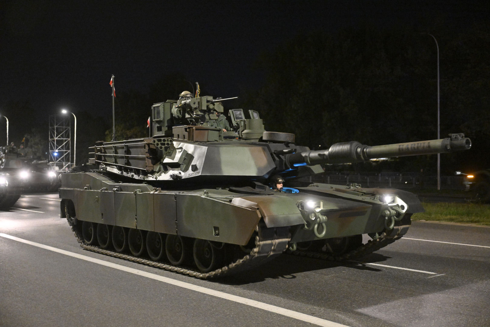 Nocna próba defilady wojskowej w Warszawie 2