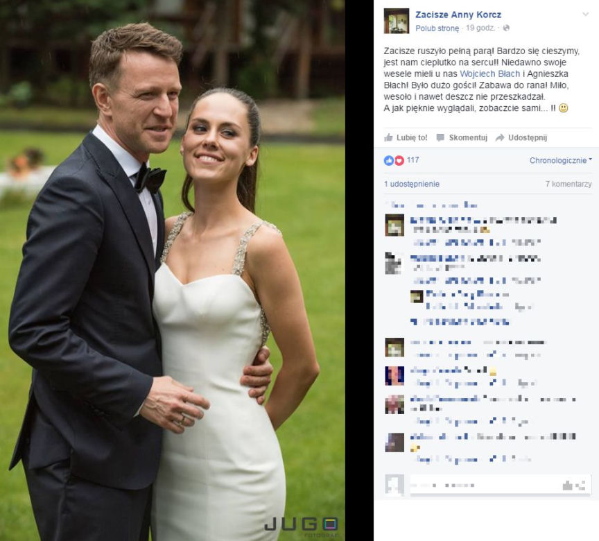 Wojciech Błach już po ślubie
