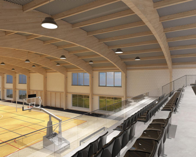 Budowa hali sportowej w Osiecznej