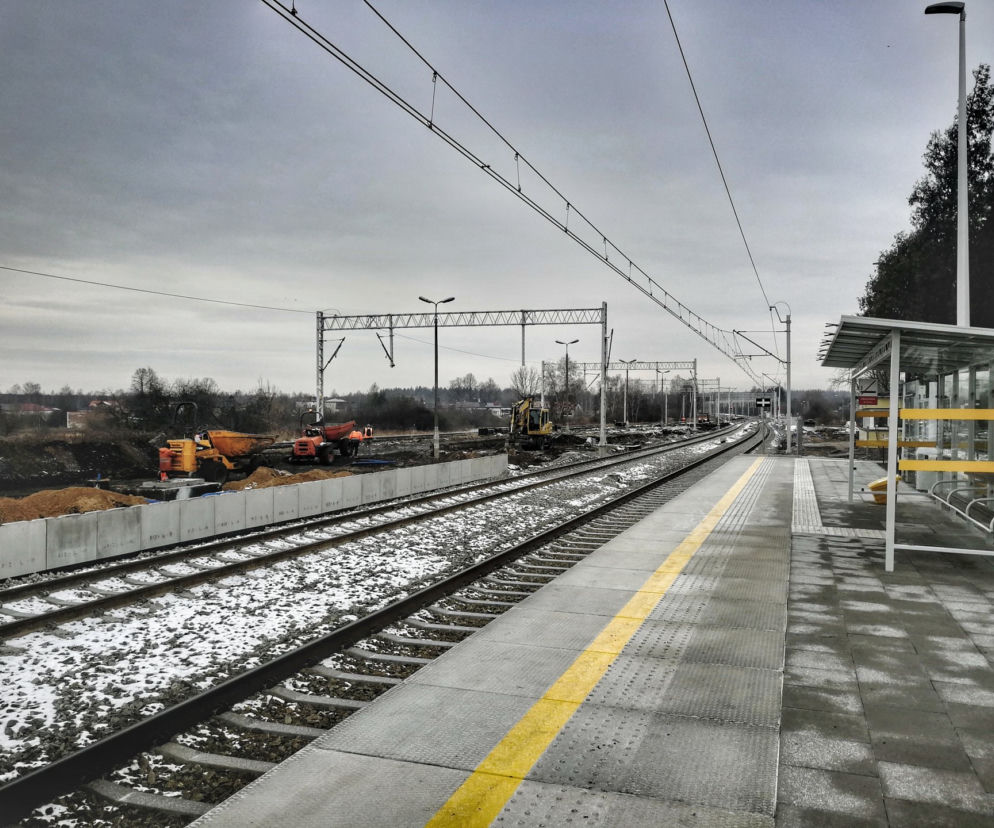 Półmetek prac na stacji kolejowej w Sławkowie