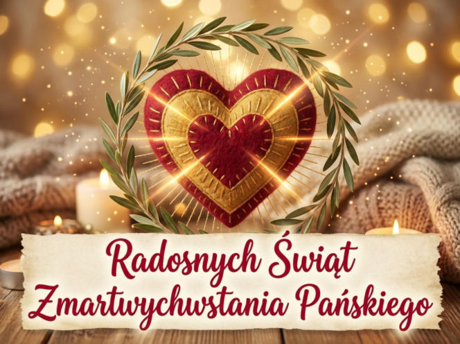 Religijna kartka na Wielkanoc