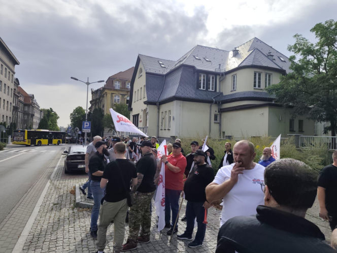 Protest górników i hutników