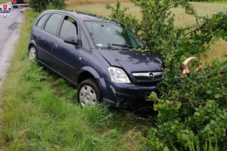 Stracił kontrolę i wpadł w zarośla! Policjanci od razu wyczuli od kierowcy silną woń alkoholu